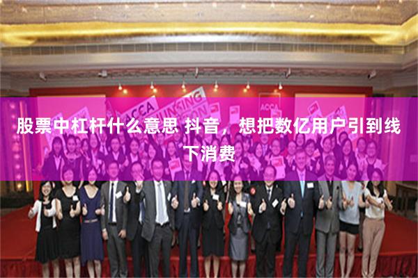 股票中杠杆什么意思 抖音，想把数亿用户引到线下消费