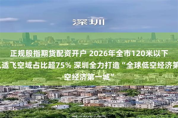 正规股指期货配资开户 2026年全市120米以下无人机适飞空域占比超75% 深圳全力打造“全球低空经济第一城”