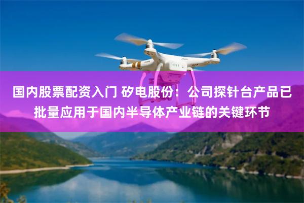国内股票配资入门 矽电股份：公司探针台产品已批量应用于国内半导体产业链的关键环节